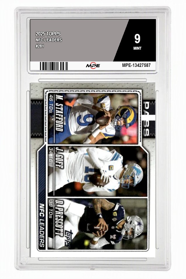 2025 TOPPS NFC LEADERS MINT — graded card auctioned from the MPE vault