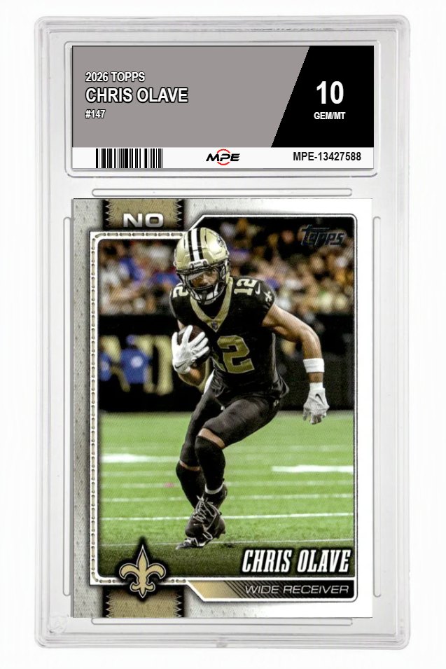 2026 TOPPS #147 CHRIS OLAVE MPE 10 GEM/MT — graded card auctioned from the MPE vault