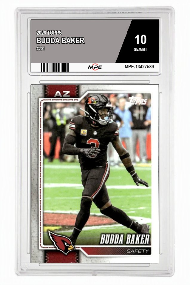 2026 TOPPS #201 BUDDA BAKER MPE 10 GEM/MT — graded card auctioned from the MPE vault