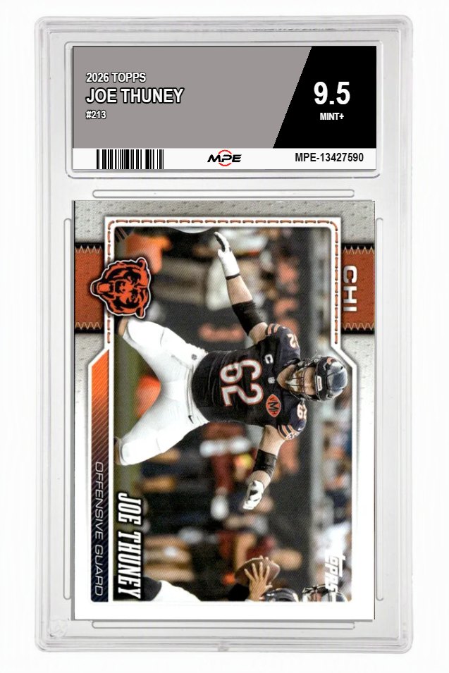 2026 TOPPS #213 JOE THUNEY MPE 9.5 MINT+ — graded card auctioned from the MPE vault