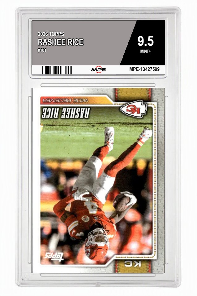 2026 TOPPS #101 RASHEE RICE MPE 9.5 MINT+ — graded card auctioned from the MPE vault
