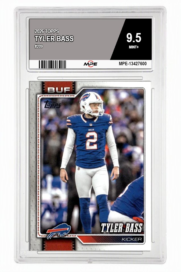 2026 TOPPS #209 TYLER BASS MPE 9.5 MINT+ — graded card auctioned from the MPE vault