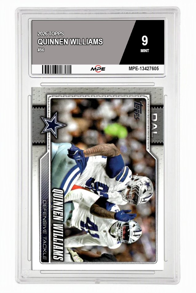 2026 TOPPS #56 QUINNEN WILLIAMS MPE 9 MINT — graded card auctioned from the MPE vault