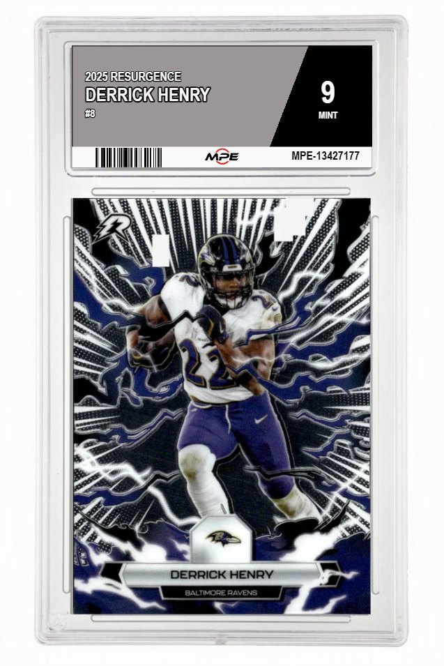 2025 RESURGENCE #8 DERRICK HENRY MPE 9 MINT — graded card auctioned from the MPE vault
