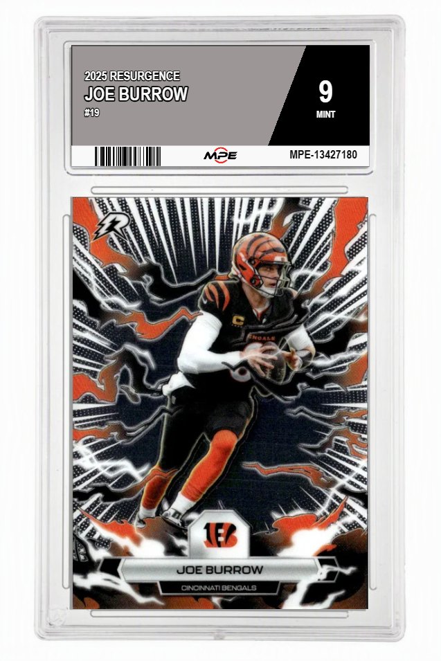 2025 RESURGENCE #19 JOE BURROW MPE 9 MINT — graded card auctioned from the MPE vault