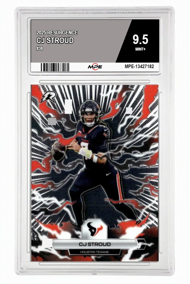2025 RESURGENCE #38 CJ STROUD MPE 9.5 MINT+ — graded card auctioned from the MPE vault