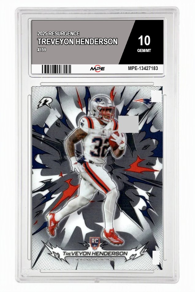 2025 RESURGENCE #159 TREVEYON HENDERSON MPE 10 GEM/MT — graded card auctioned from the MPE vault
