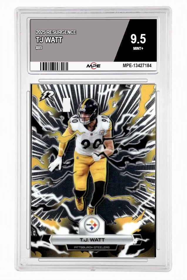 2025 RESURGENCE #85 TJ WATT MPE 9.5 MINT+ — graded card auctioned from the MPE vault