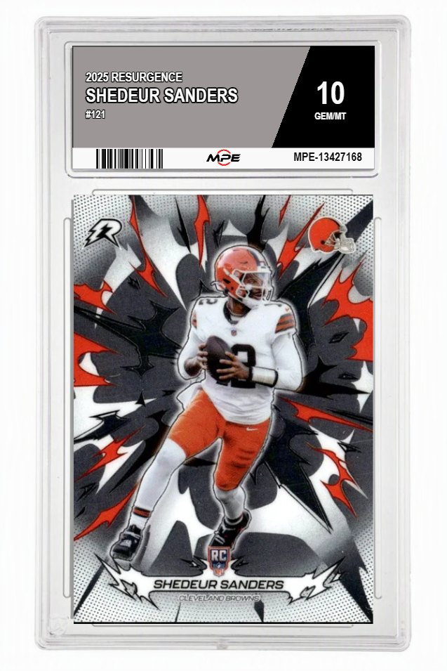 2025 RESURGENCE #121 SHEDEUR SANDERS MPE 10 GEM/MT — graded card auctioned from the MPE vault