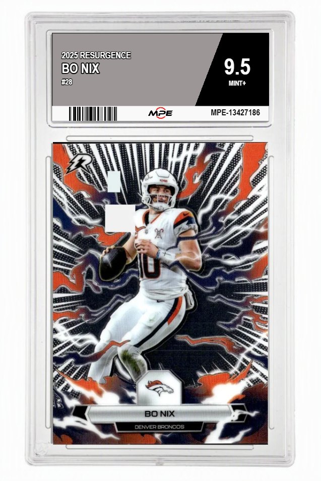 2025 RESURGENCE #28 BO NIX MPE 9.5 MINT+ — graded card auctioned from the MPE vault