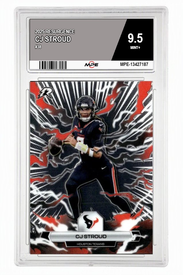 2025 RESURGENCE #38 CJ STROUD MPE 9.5 MINT+ — graded card auctioned from the MPE vault