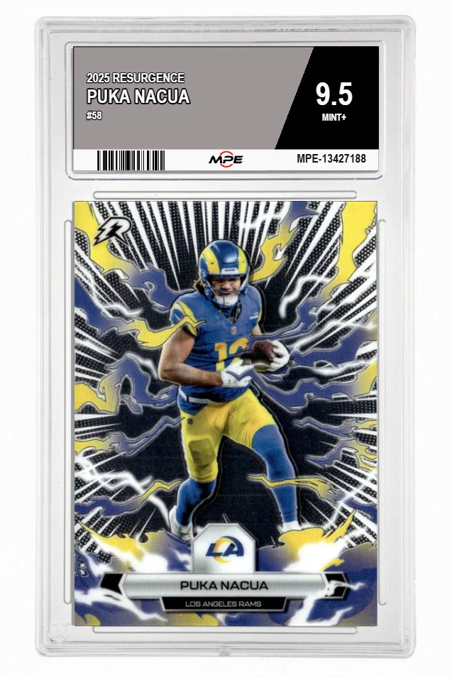 2025 RESURGENCE #58 PUKA NACUA MPE 9.5 MINT+ — graded card auctioned from the MPE vault