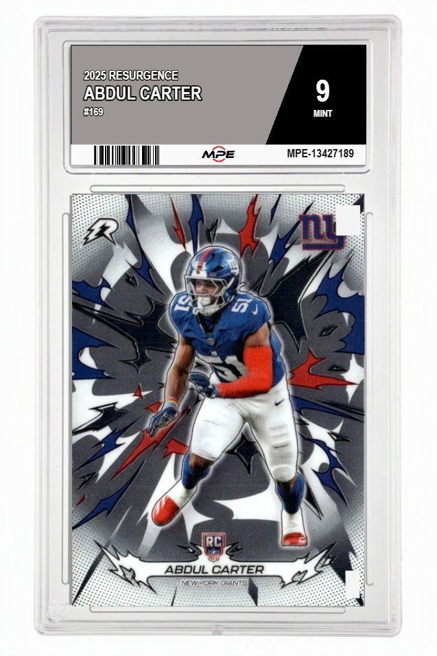 2025 RESURGENCE #169 ABDUL CARTER MPE 9 MINT — graded card auctioned from the MPE vault