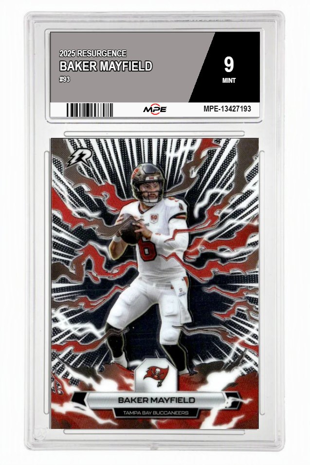 2025 RESURGENCE #93 BAKER MAYFIELD MPE 9 MINT — graded card auctioned from the MPE vault