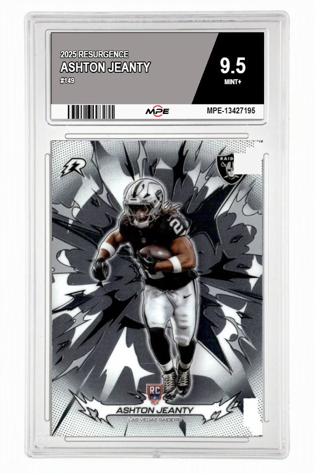2025 RESURGENCE #149 ASHTON JEANTY MPE 9.5 MINT+ — graded card auctioned from the MPE vault