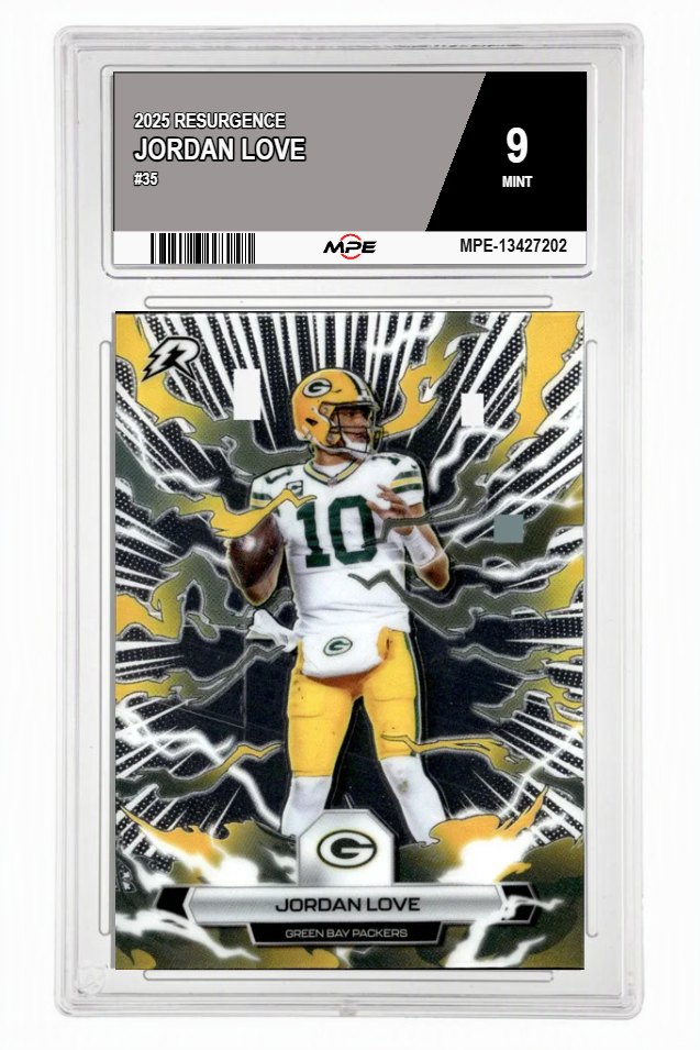 2025 RESURGENCE #35 JORDAN LOVE MPE 9 MINT — graded card auctioned from the MPE vault