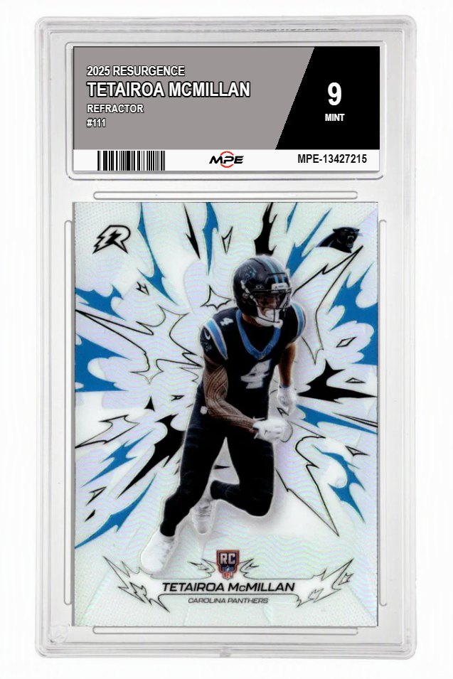 2025 RESURGENCE REFRACTOR #111 TETAIROA MCMILLAN MPE 9 MINT — graded card auctioned from the MPE vault