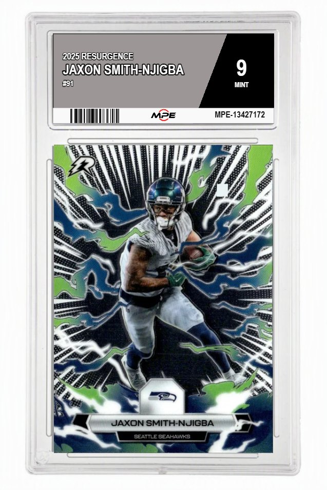2025 RESURGENCE #91 JAXON SMITH-NJIGBA MPE 9 MINT — graded card auctioned from the MPE vault