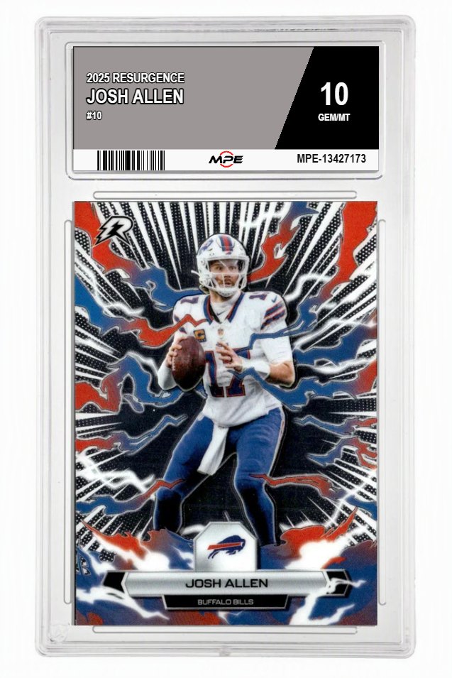 2025 RESURGENCE #10 JOSH ALLEN MPE 10 GEM/MT — graded card auctioned from the MPE vault