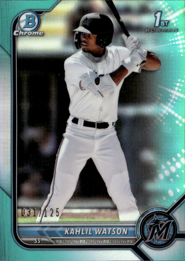 2022 Bowman Chrome Prospects Kahlil Watson graded slab