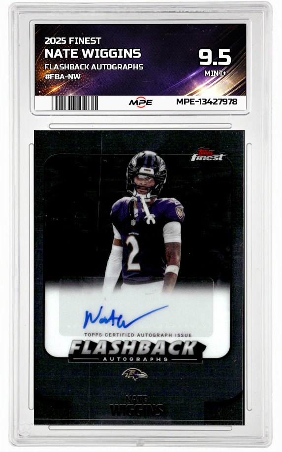 2025 FINEST FLASHBACK AUTOGRAPHS #FBA-NW NATE WIGGINS MPE 9.5 MINT+ — graded card auctioned from the MPE vault