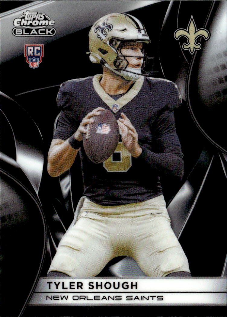 2025 Topps Chrome Black Tyler Shough graded slab