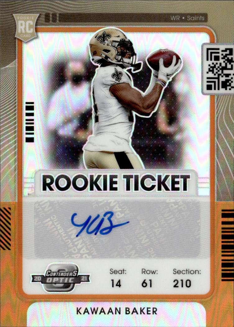 2021 Optic Contenders Kawaan Baker graded slab