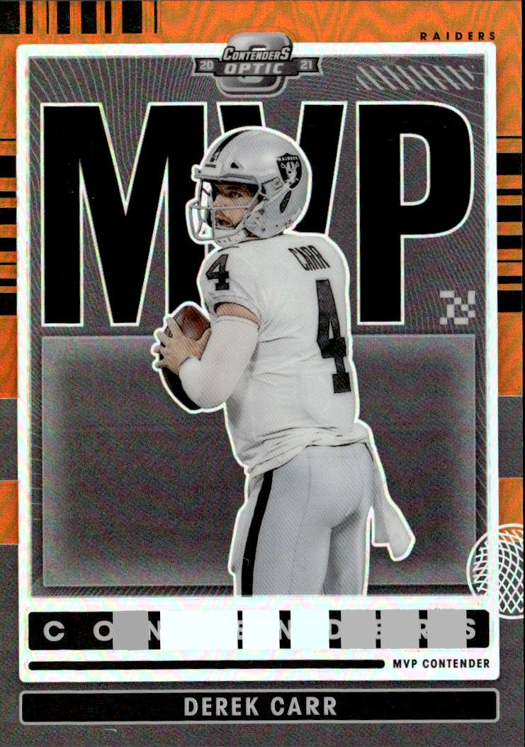 2021 Optic Contenders Derek Carr graded slab