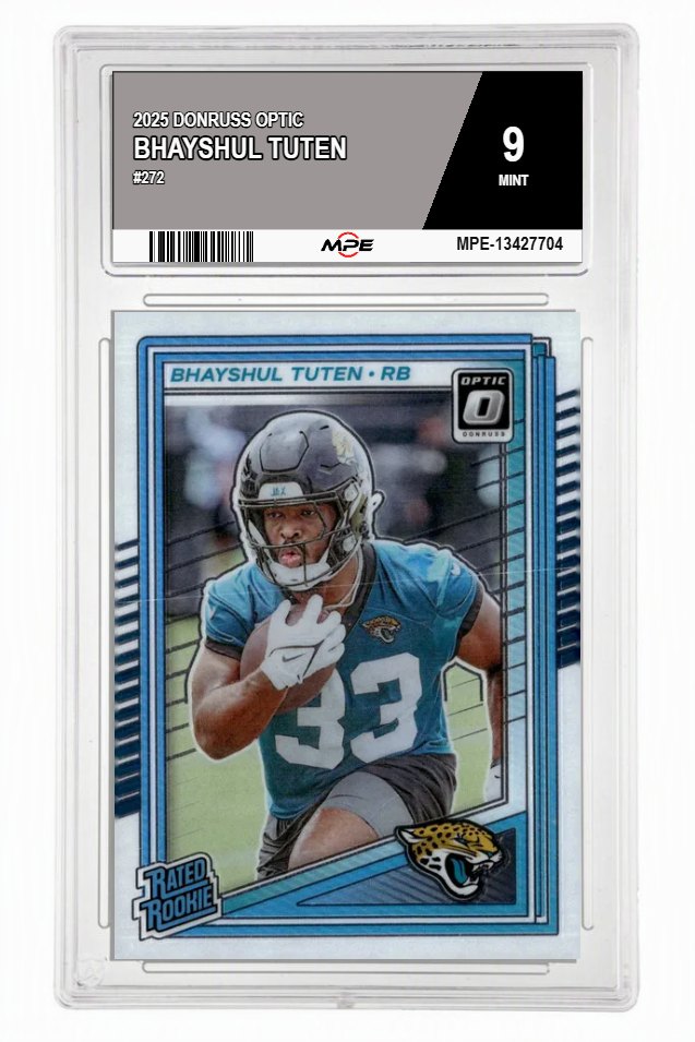 2025 DONRUSS OPTIC #272 BHAYSHUL TUTEN MPE 9 MINT — graded card auctioned from the MPE vault
