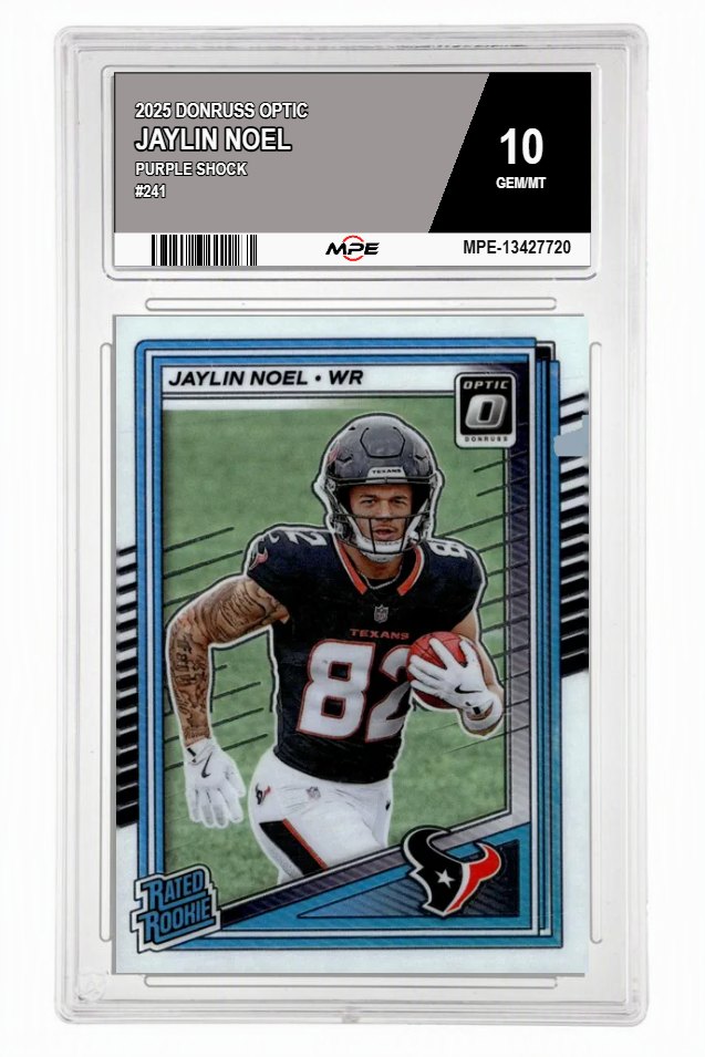 2025 DONRUSS OPTIC #241 JAYLIN NOEL MPE 10 GEM/MT — graded card auctioned from the MPE vault