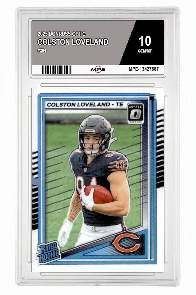 2025 DONRUSS OPTIC #204 COLSTON LOVELAND MPE 10 GEM/MT — graded card auctioned from the MPE vault