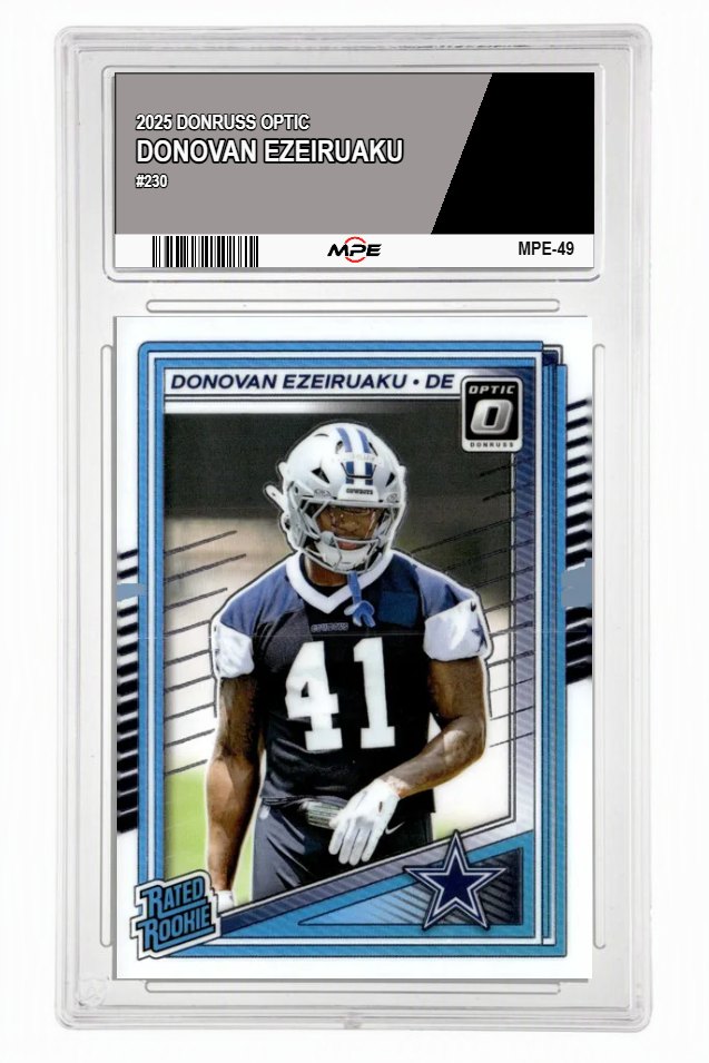 2025 DONRUSS OPTIC #230 DONOVAN EZEIRUAKU MPE 9 MINT — graded card auctioned from the MPE vault
