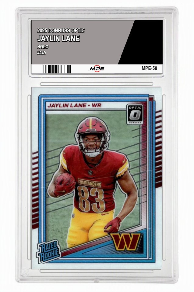 2025 DONRUSS OPTIC #249 JAYLIN LANE MPE 10 GEM/MT — graded card auctioned from the MPE vault