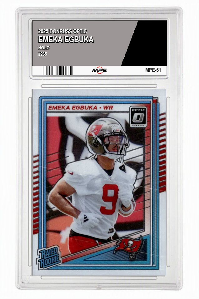 2025 DONRUSS OPTIC #265 EMEKA EGBUKA MPE 9 MINT — graded card auctioned from the MPE vault