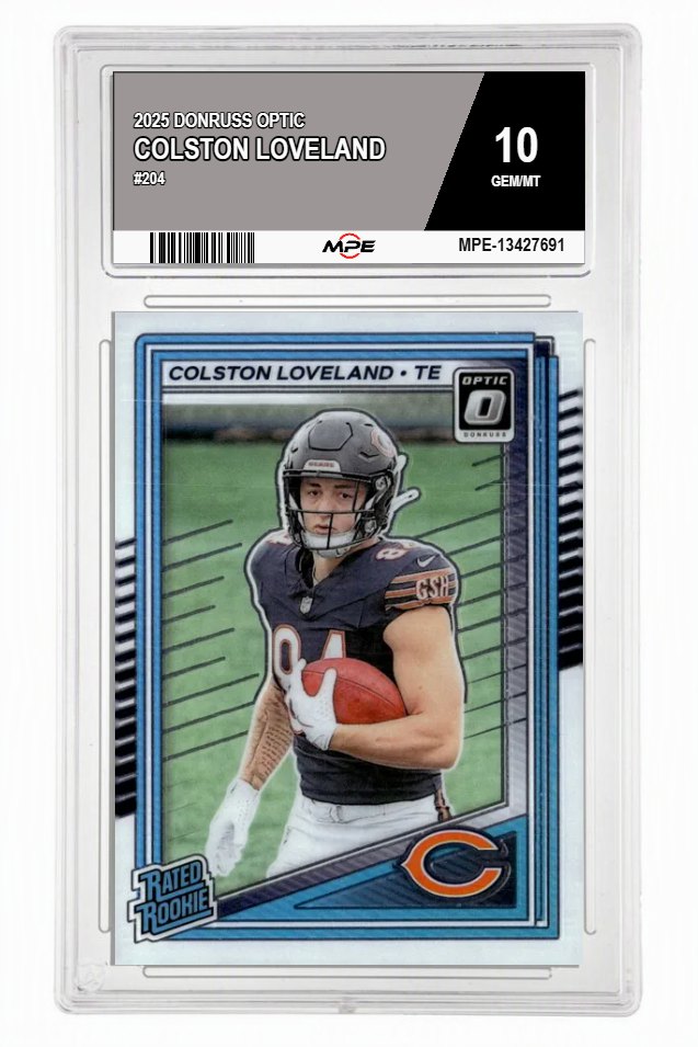2025 DONRUSS OPTIC #204 COLSTON LOVELAND MPE 10 GEM/MT — graded card auctioned from the MPE vault