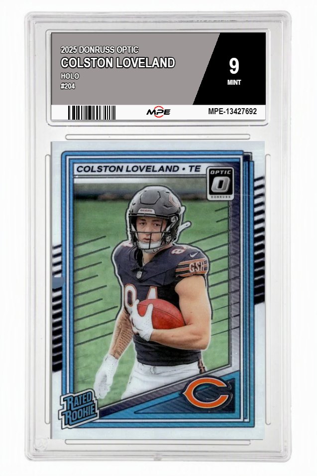 2025 DONRUSS OPTIC #204 COLSTON LOVELAND MPE 9 MINT — graded card auctioned from the MPE vault