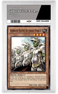 2013 YU GI OH! 1ST EDITION #BP02-EN040 GOBLIN ELITE ATTACK FORCE MPE 9 MINT — graded card up for auction