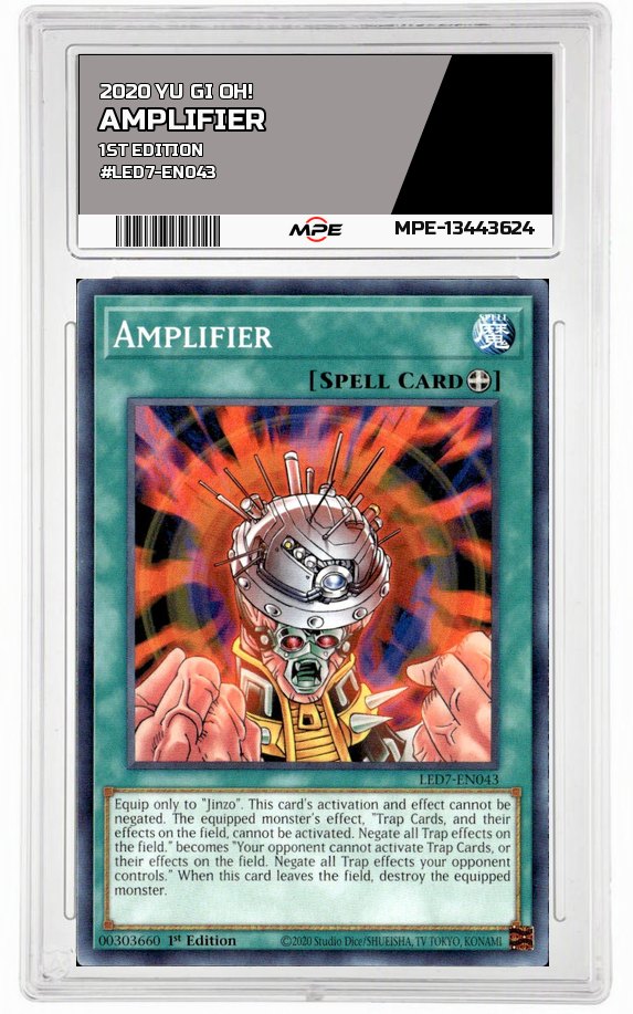 2020 YU GI OH! 1ST EDITION #LED7-EN043 AMPLIFIER MPE 10 GEM/MT — graded card auctioned from the MPE vault
