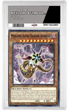2020 YU GI OH! 1ST EDITION #LED7-EN027 MEKLORD ASTRO DRAGON ASTERISK MPE 9 MINT — graded card up for auction