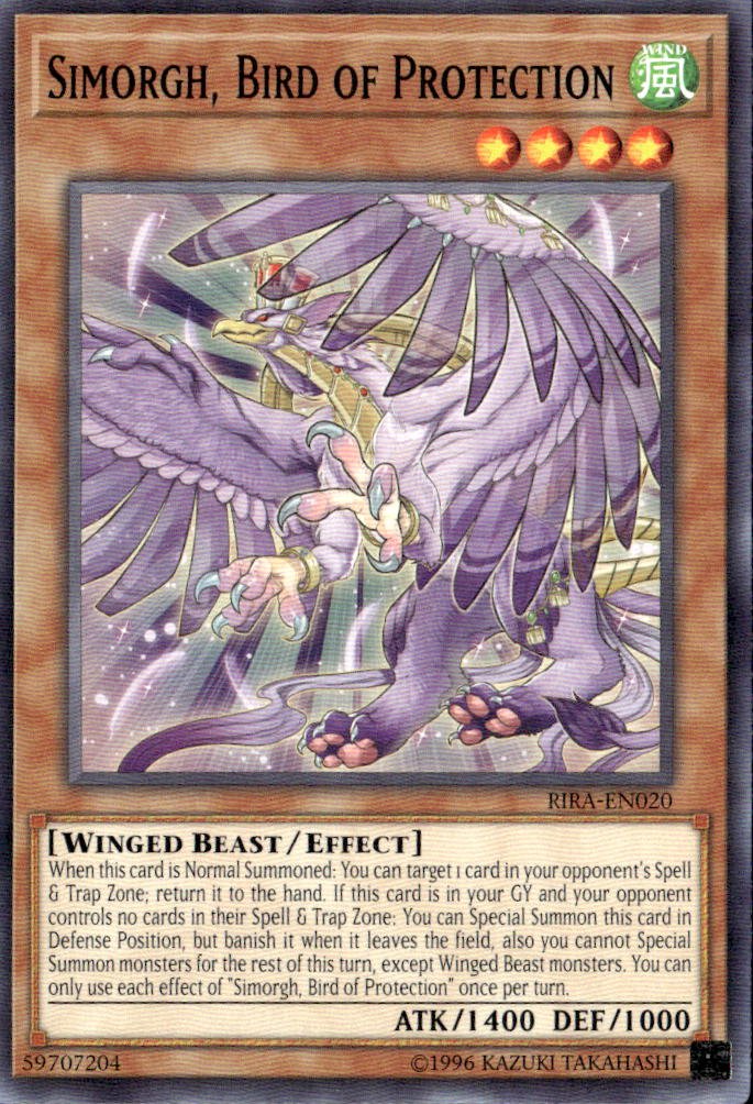 2019 Yu-Gi-Oh! Simorgh, Bird Of Protection graded slab
