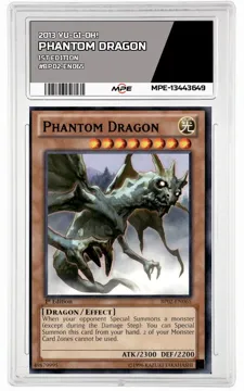 2013 YU-GI-OH! 1st Edition #BP02-EN065 PHANTOM DRAGON MPE 9 MINT — graded card up for auction