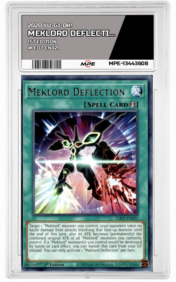 2020 YU-GI-OH! 1st Edition #LED7-EN021 MEKLORD DEFLECTION MPE 10 GEM/MT — graded card up for auction