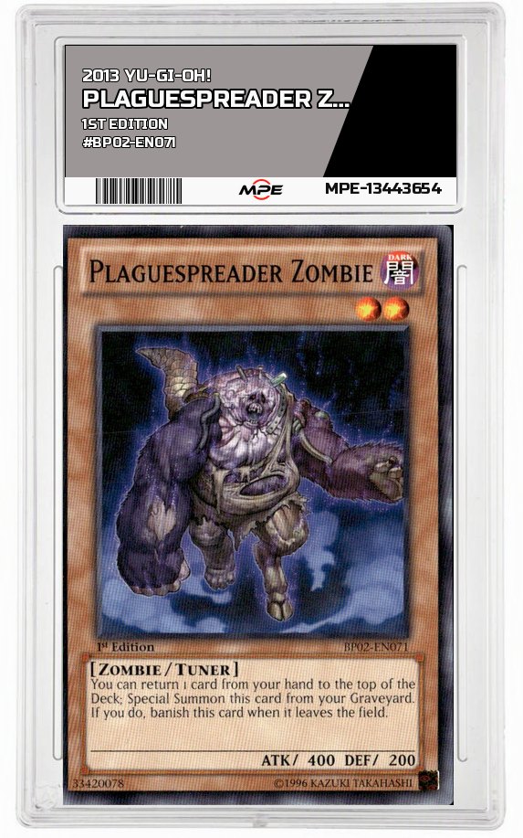 2013 YU-GI-OH! 1st Edition #BP02-EN071 PLAGUESPREADER ZOMBIE MPE 9 MINT — graded card auctioned from the MPE vault