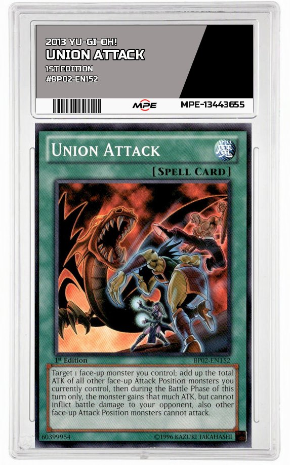 2013 YU-GI-OH! 1st Edition #BP02-EN152 UNION ATTACK MPE 9 MINT — graded card auctioned from the MPE vault