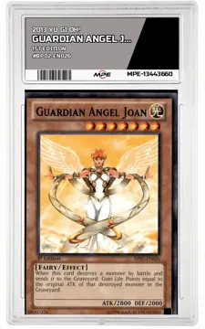 2013 YU GI OH! 1st Edition #BP02-EN026 GUARDIAN ANGEL JOAN MPE 9 MINT — graded card up for auction
