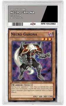 2013 YU GI OH! 1st Edition #BP02-EN052 NECRO GARDNA MPE 9 MINT — graded card up for auction