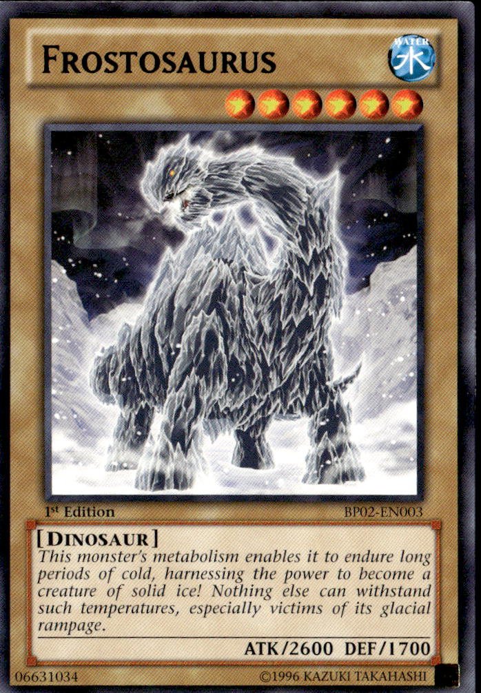 2013 Yu Gi Oh! Frostosaurus graded slab