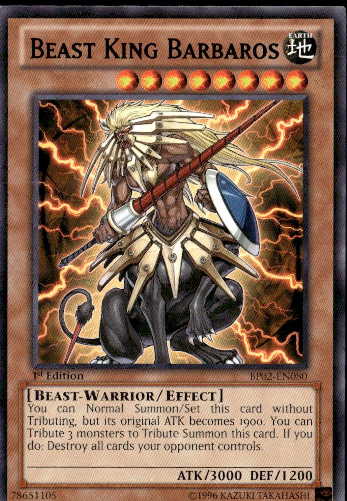 2013 Yu Gi Oh! Beast King Barbaros graded slab