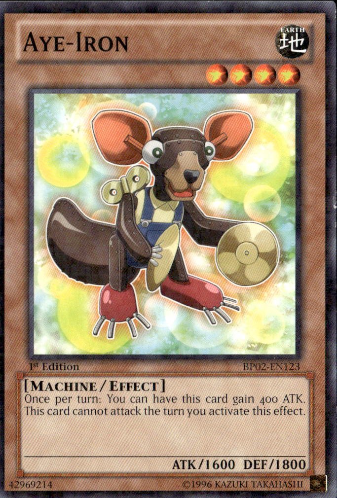 2013 Yu-Gi-Oh! Aye-Iron graded slab
