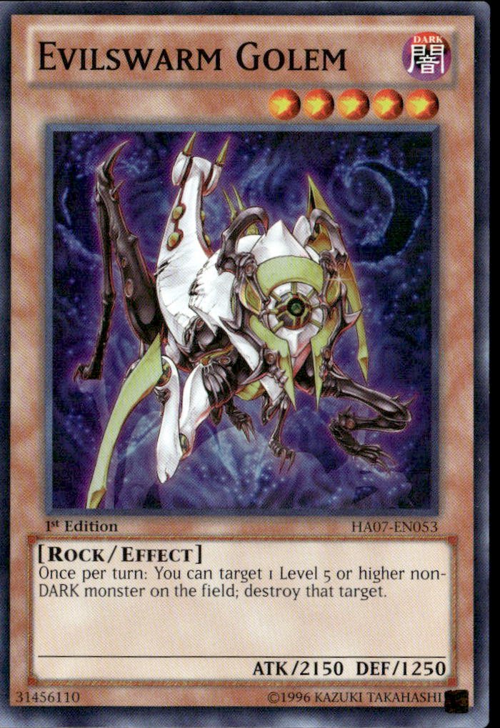 2013 Yu-Gi-Oh! Evilswarm Golem graded slab